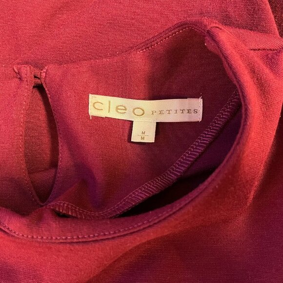CLEO Women's Burgundy Long Sleeved Dress- Size Medium - Picture 2 of 5